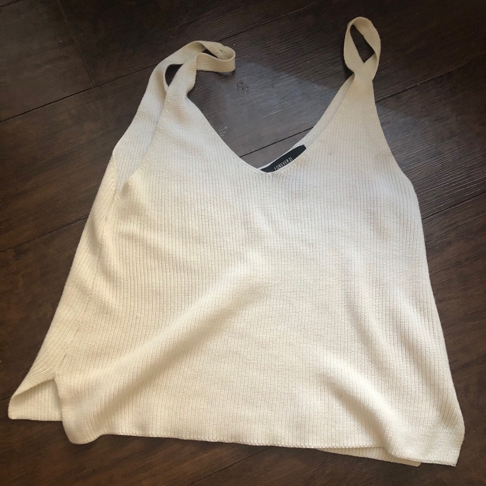 Forever 21 White Small Tank Top